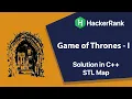 Game of Thrones - I Solution in C Hacker Rank