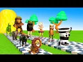 Download Lagu Long Slide Game With Elephant Gorilla Buffalo Hippopotamus Tiger 3d Animal Game Funny 3d Animals