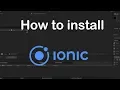 How to install ionic How to install this Mister jii