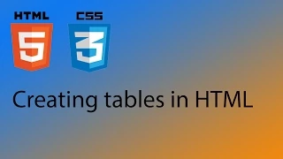 HTML5 CSS3 Tutorial 30 - Tables