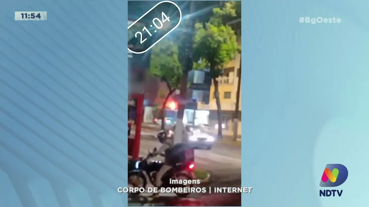 Incêndio atinge garagem de empresa em Chapecó