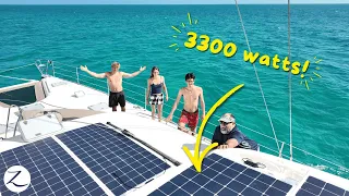 We installed 3300 watts of solar power on our sailboat! ⚡️☀️