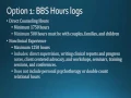 California BBS Hours for MFT Option 1 Introduction