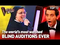 Download Lagu OVER 794 MILLION VIEWS: the most-watched Blind Auditions of The Voice | TOP 10