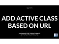 jQuery Tutorial Add Active Class to Navigation Menu Item Based on URL