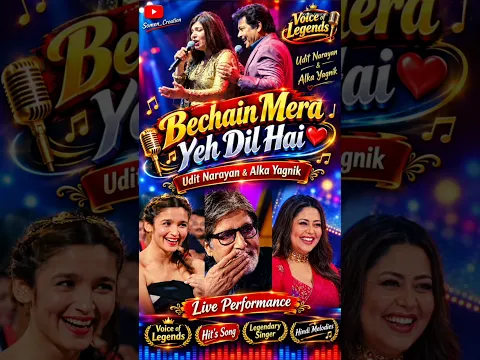Bechain Mera Yeh Dil Hai โค๏ธ๐๏ธ๐ฅ Alka Yagnik & Udit Narayan Live Hit Song #bollywood #hitsong #90s