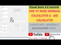 How to make age calculator Normal calculator visual basic 6 0 tutorial