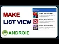 Android ListView tutorial ListView example