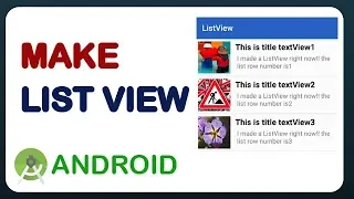Android ListView tutorial ListView example