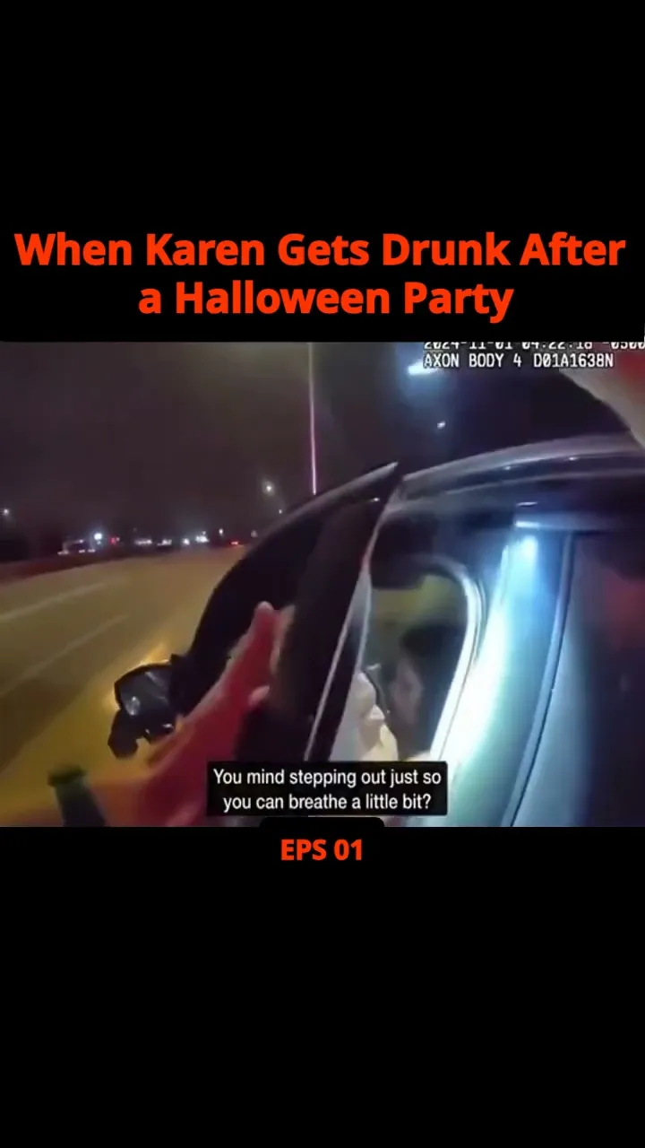 She's so excited when meet the police after crash