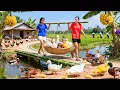 Lagu Harvesting 200Kg Giant Ducks, Go to Market Sell \u0026 Cooking Spicy Banana Soup