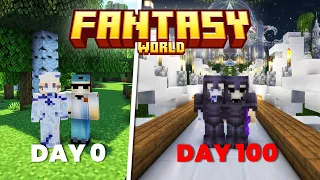 DUO 100 Hari Minecraft tapi DUNIA FANTASI ✨✨
