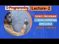 Demo Program C-Programming Language Lecture-2 Jarvis Classes