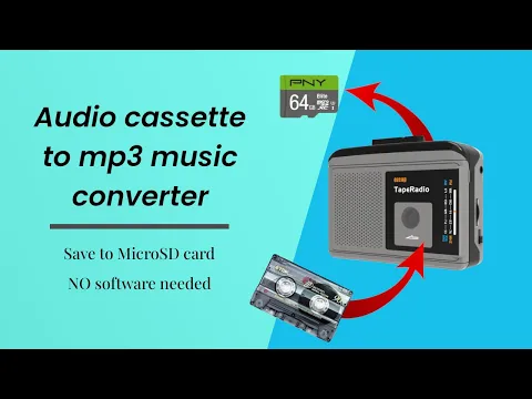 Download MP3 Ezcap234  Cassette tape music audio to mp3 converter, save to microSD card, no software required