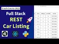 Full Stack Django Car Listing App React Python REST Framework HTML SQLite API Rohan Yeole