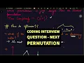 Coding interview question - Next Permutation