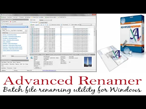 Download MP3 Rename Multiple Files at once with Advanced Renamer