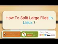 How To Split Large Files In Linux Kayyum698 kayyum698
