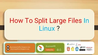 How To Split Large Files In Linux Kayyum698 kayyum698