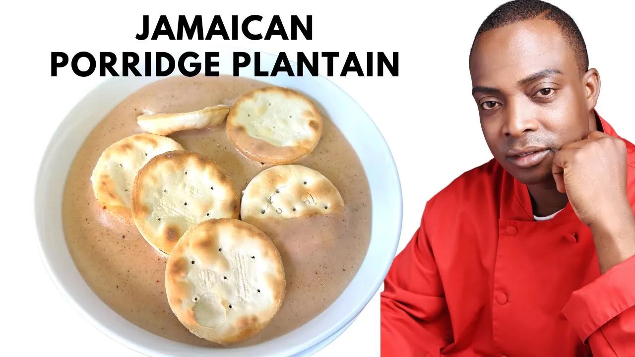 My grandma, I would be happy with this porridge Jamaican green plantain porridge. 