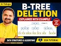 In Telugu B-Tree Deletion Explained with Example Data Structures Algorithms DSA Tutorial