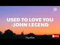 Used To Love U - John Legend (Audio)
