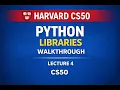 Python Libraries Explained Random Statistics Packages CS50 Lecture 4 Walkthrough