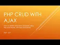 How to delete data in php and MySQL with ajax and jQuery ajax and jQuery Part - 5