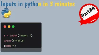 Learn python inputs in 3 minutes Exoo25