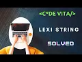 Lexi String TCS CodeVita Algo Solution