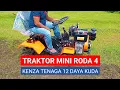 Download Lagu MANUVER TRAKTOR MINI RODA 4 KENZA 192 FOUR WHEEL DRIVE TENAGA 12 DAYA KUDA DI LAHAN KERING