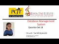 Question Set 18 Database Management System Java Institute