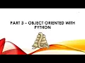 Python Object Oriented - CHAPTER 3