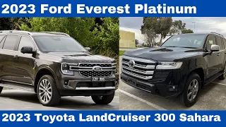 2023 Ford Everest Platinum Vs 2023 Toyota LandCruiser 300 Sahara Comparison Review