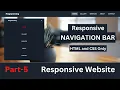 create responsive navbar part-2 responsive website using html and css