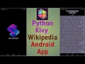 Android App calling Wikipedia service using Python Kivy