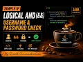 Java Login Program Using Simple IF Logical AND Tamil