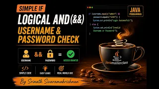 Java Login Program Using Simple IF Logical AND Tamil