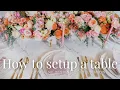 How to set up a table for an Event What every event designer should know