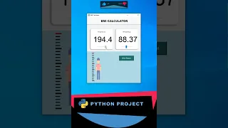 BMI calculator using python Gui Tkinter Project