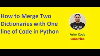How to Merge Two Dictionaries with One line of Code in Python