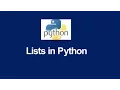 Python Programming Lists List Operations