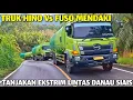 Tanjakan Ekstrim Di Jalan Lintas Barat Via Danau Siais Tapsel Truk Hino Vs Fuso Muatan Berat Mendaki