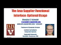 The Java Supplier Functional Interface Optional Usage