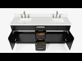 ARIEL Hamlet 73 W Double Sink Bathroom Vanity by KitchenSource com