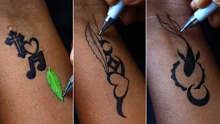 3 Easy Temporary Pen Tattoo Ideas to Try! 🖋️✨🖤