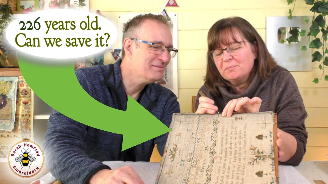 Made in 1799, can we rescue this fragile embroidery sampler?