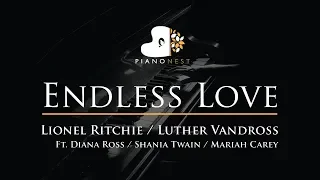 Download Endless Love - Lionel Ritchie, Diana Ross - Piano Karaoke Instrumental Cover with Lyrics MP3