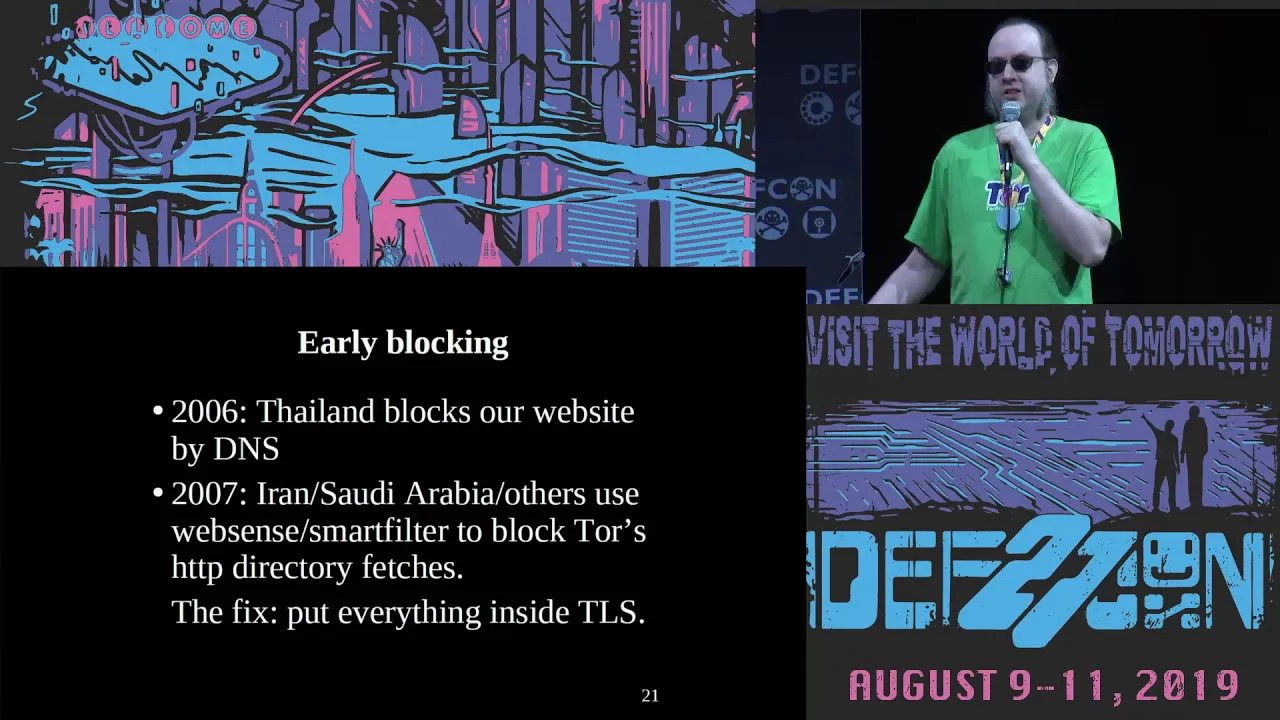 Roger Dingledine - The Tor Censorship Arms Race The Next Chapter - DEF CON 27 Conference