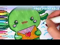 Cute Axolotl Gets a Love Letter Relaxing Coloring